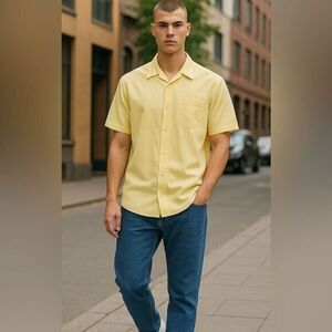 NWT Psycho Tuna Men’s Shadow Green Button Down Short Sleeve Shirt Size XL